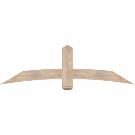Ekena Millwork Bellingham Smooth Timber Gable Bracket, Douglas Fir, 72"W x 21"H x 5 1/2"D x 5 1/2"F, 7/12 Pitch GBW072X21X0606BEL00SDF